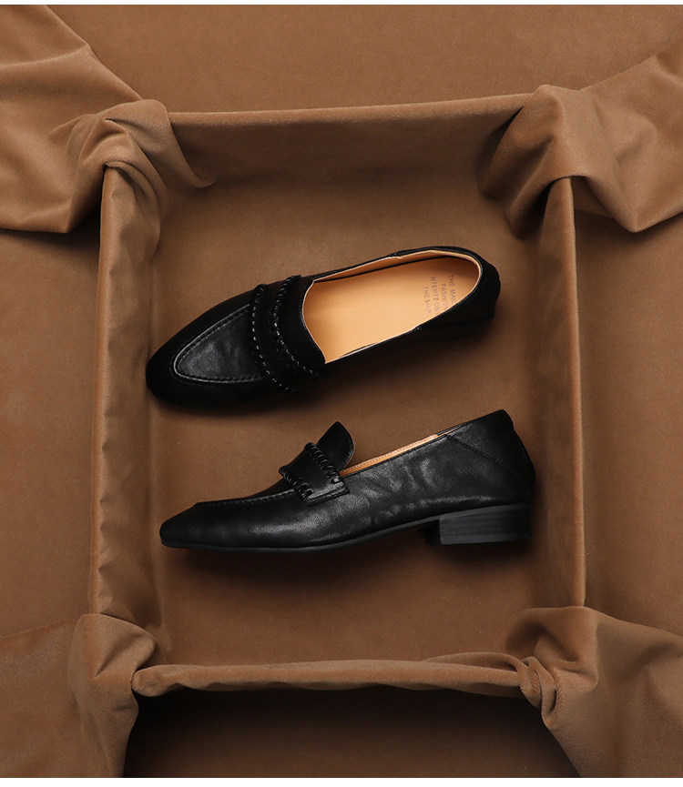 Women'S Shoes Peep Toe - SHOEBOX Retro soft sheepskin one foot