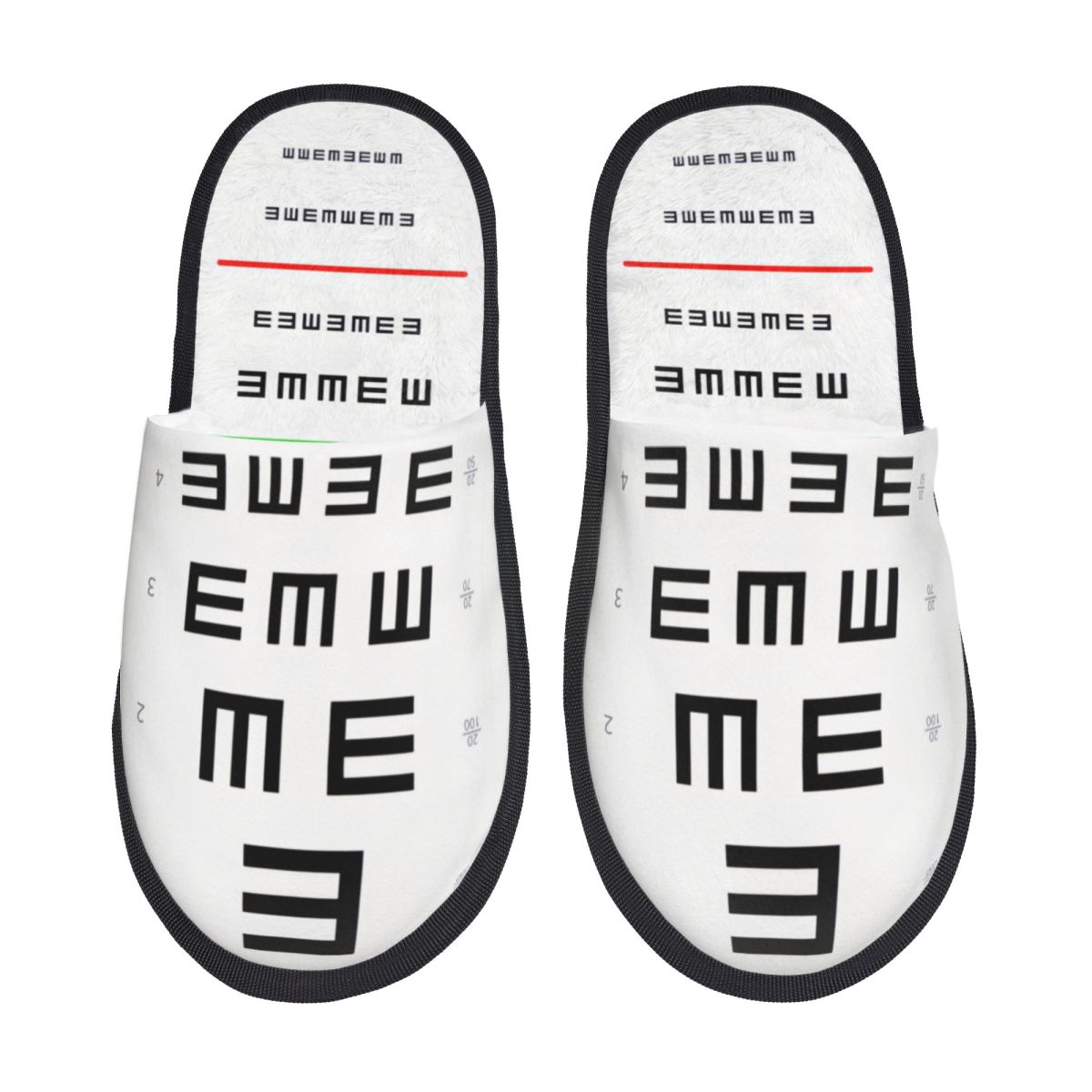 Women Shoes Chart Size - Custom Eye Test Chart House Slippers