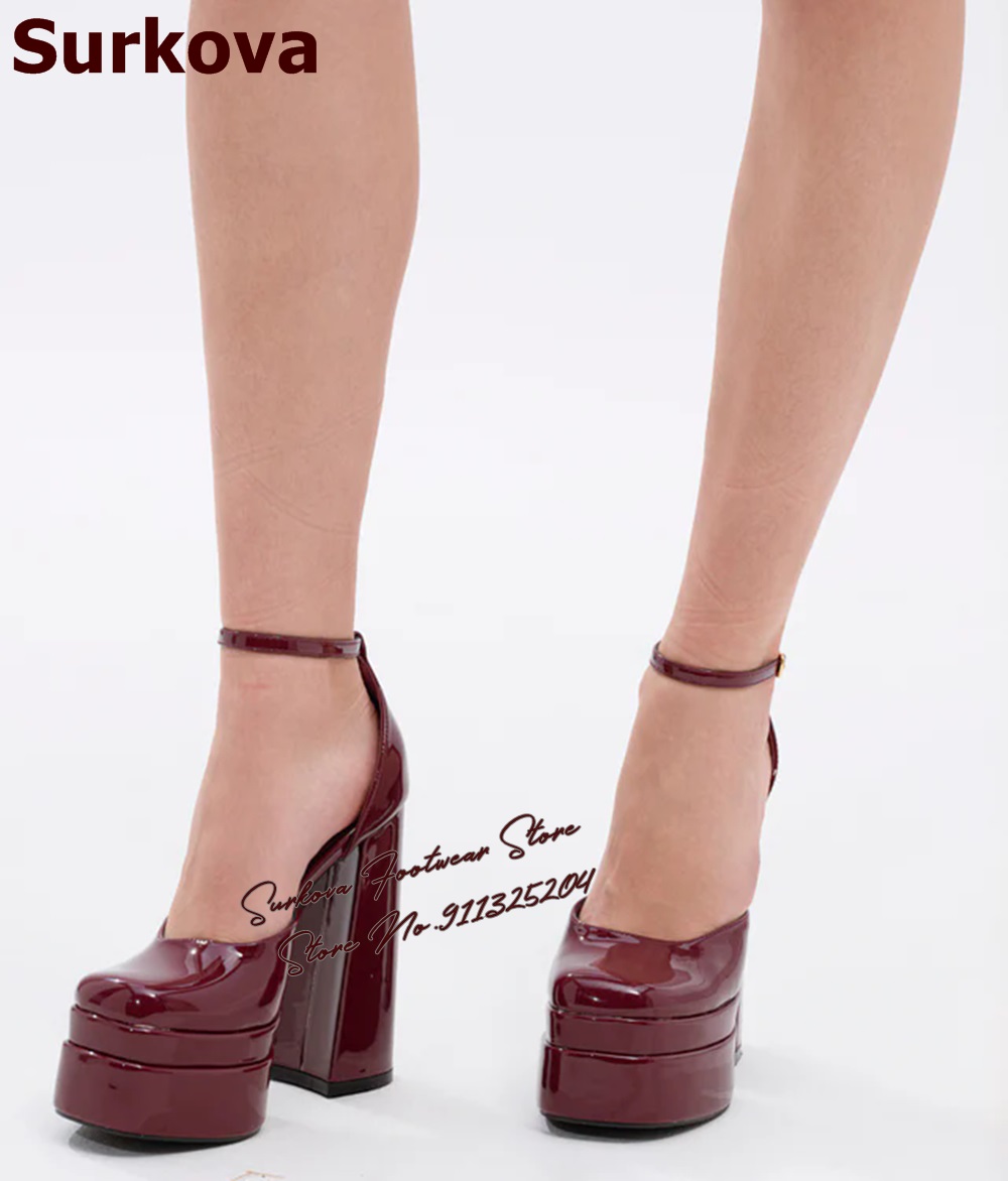 Surkova Burgundy Patent Leathe - Women'S Shoes Burgundy review and price