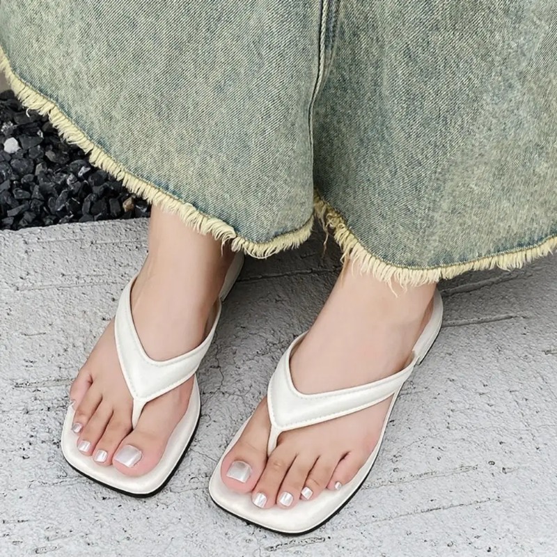 Women Solid Square Toe Flip Fl - Square Toe Mule review and price