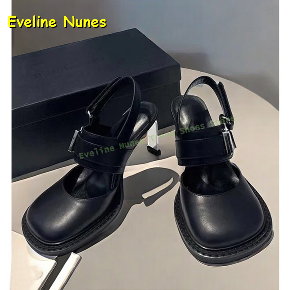 Women's Black Square Toe Buckl - Square Toe Mule review and price