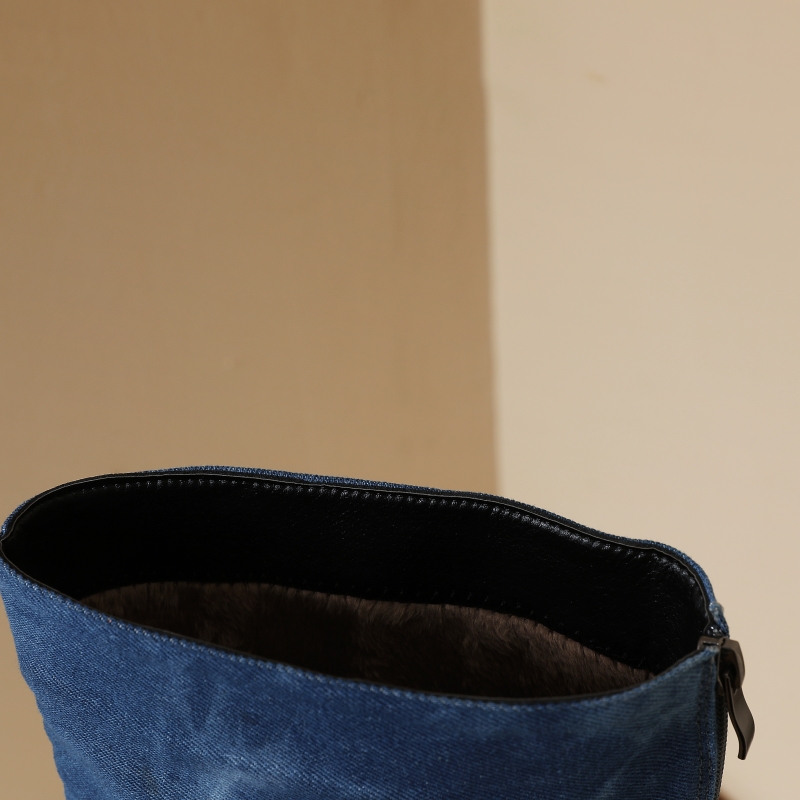 Blue Jeans Knee High Boots Wom - Women Shoes Jeans review and price