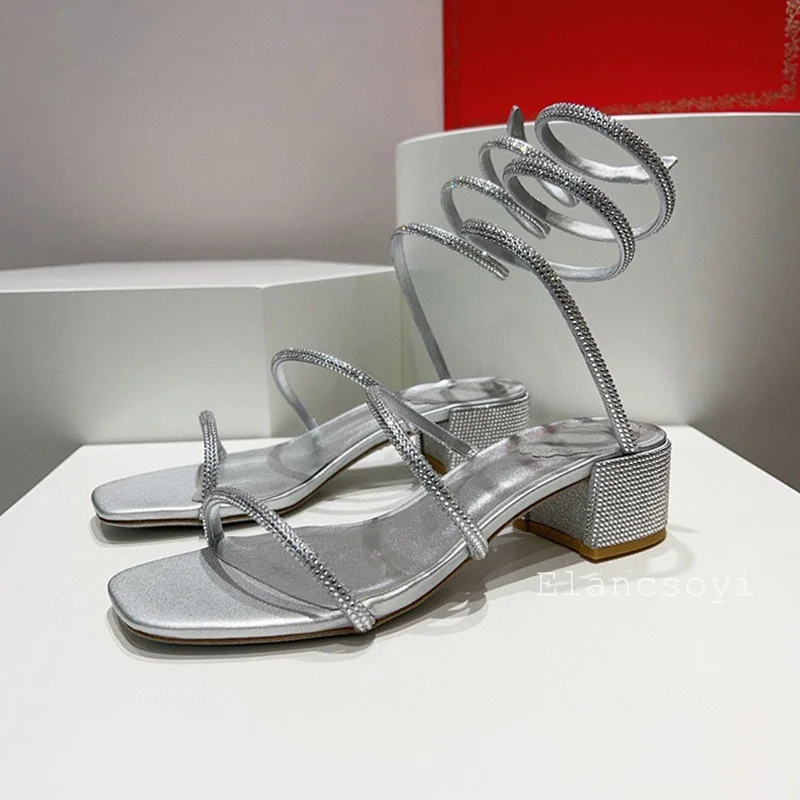 Square Toe Chunky High Heels S - Gladiator Sandal Women review and price