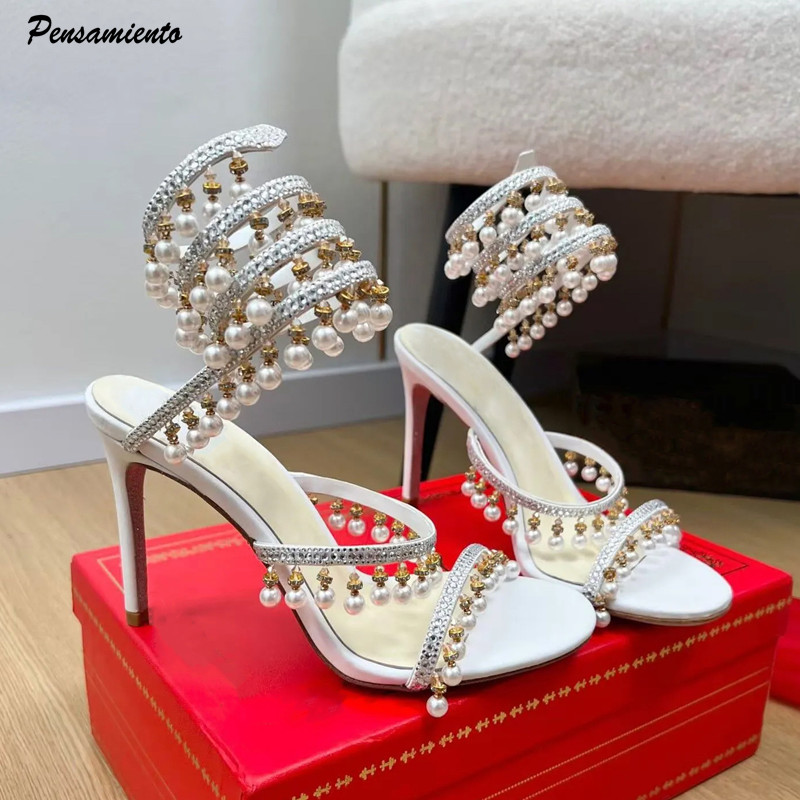 Luxury Rhinestones Pearls Tass - Gladiator Sandal Women review and price