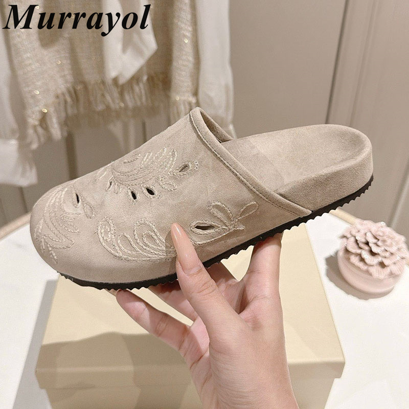 Half Slippers Women Cow Suede  - Kids Shoes Women review and price
