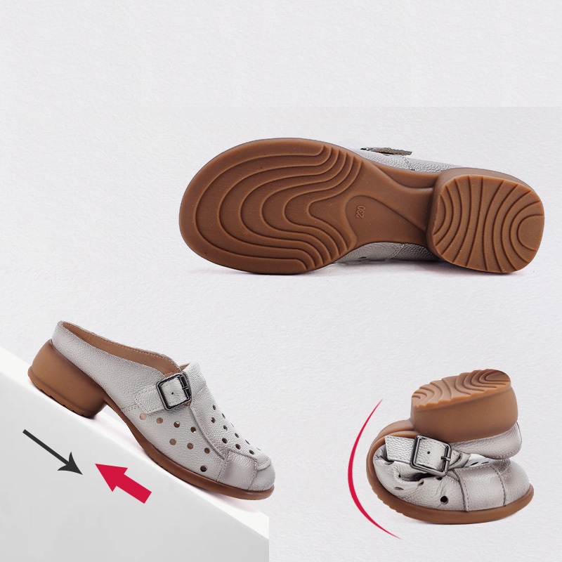 New Cow Leather Low Heel Sanda - Women'S Shoes Popular review and price