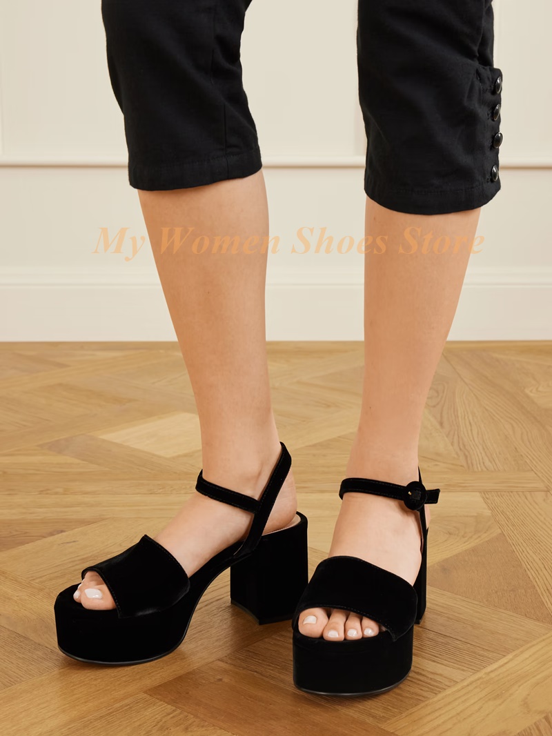 Chunky Heel Suede Platform San - Kids Shoes Women review and price