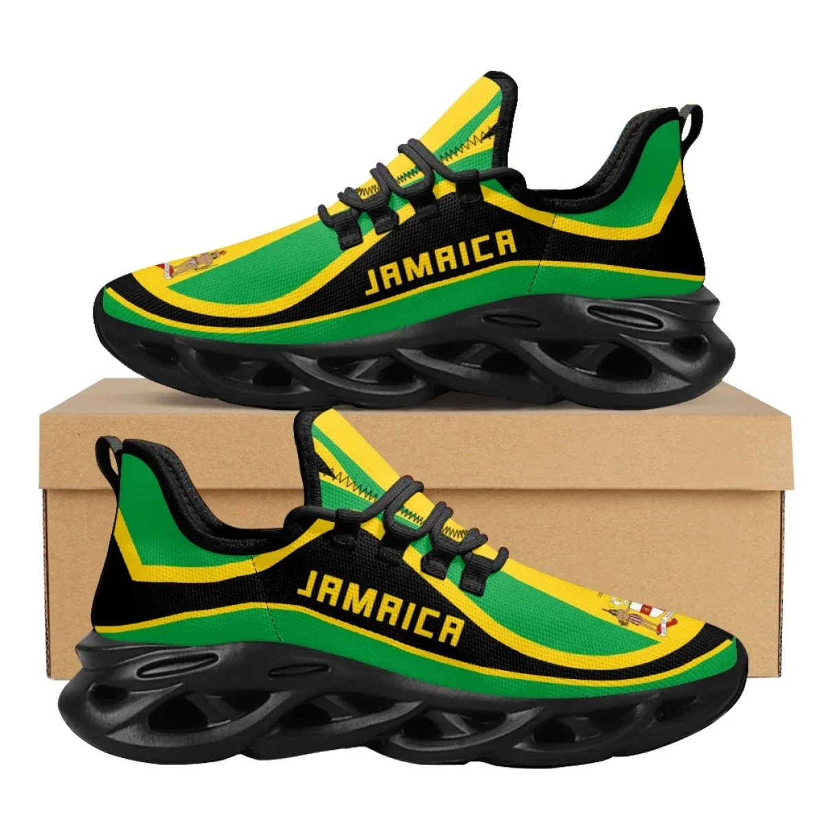Jamaica Flag Pattern Lightweig - Women Shoes Name review and price