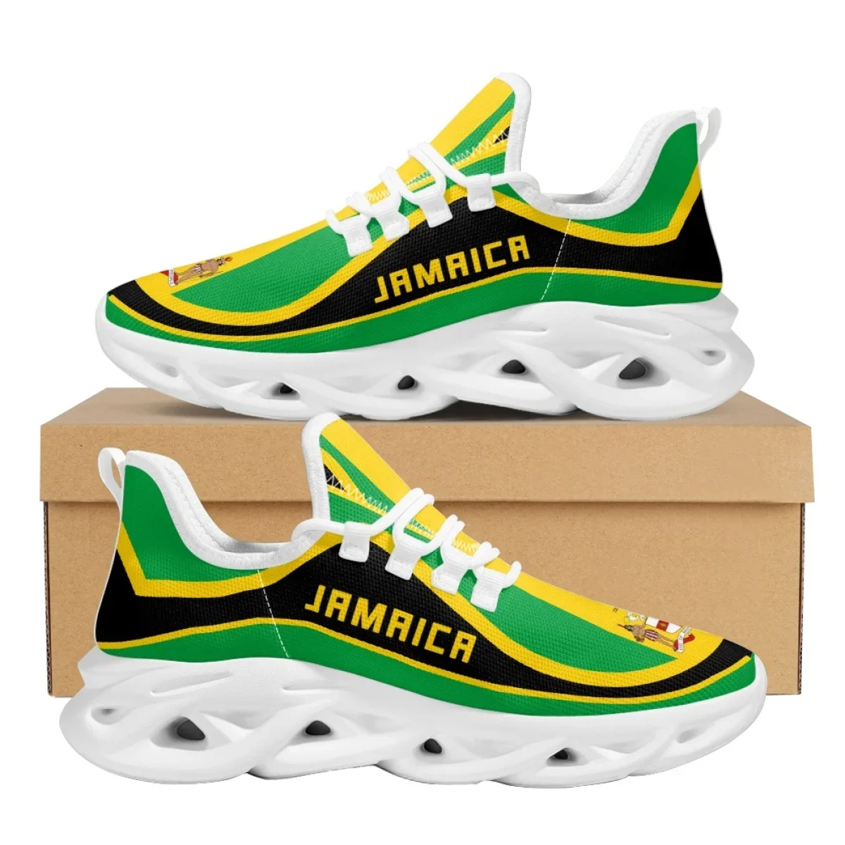 Jamaica Flag Pattern Lightweig - Women Shoes Name review and price
