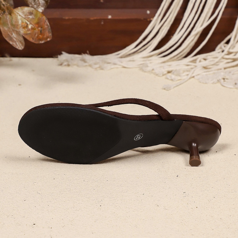New Faux Suede Heeled Thong Sa - Women'S Shoes Popular review and price